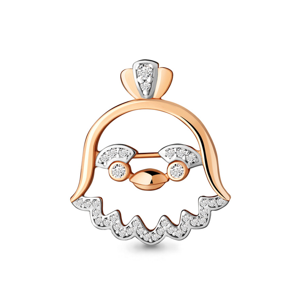 

Брошь из серебра с фианитом Aquamarine 77321А_925_з, 77321А_925_з