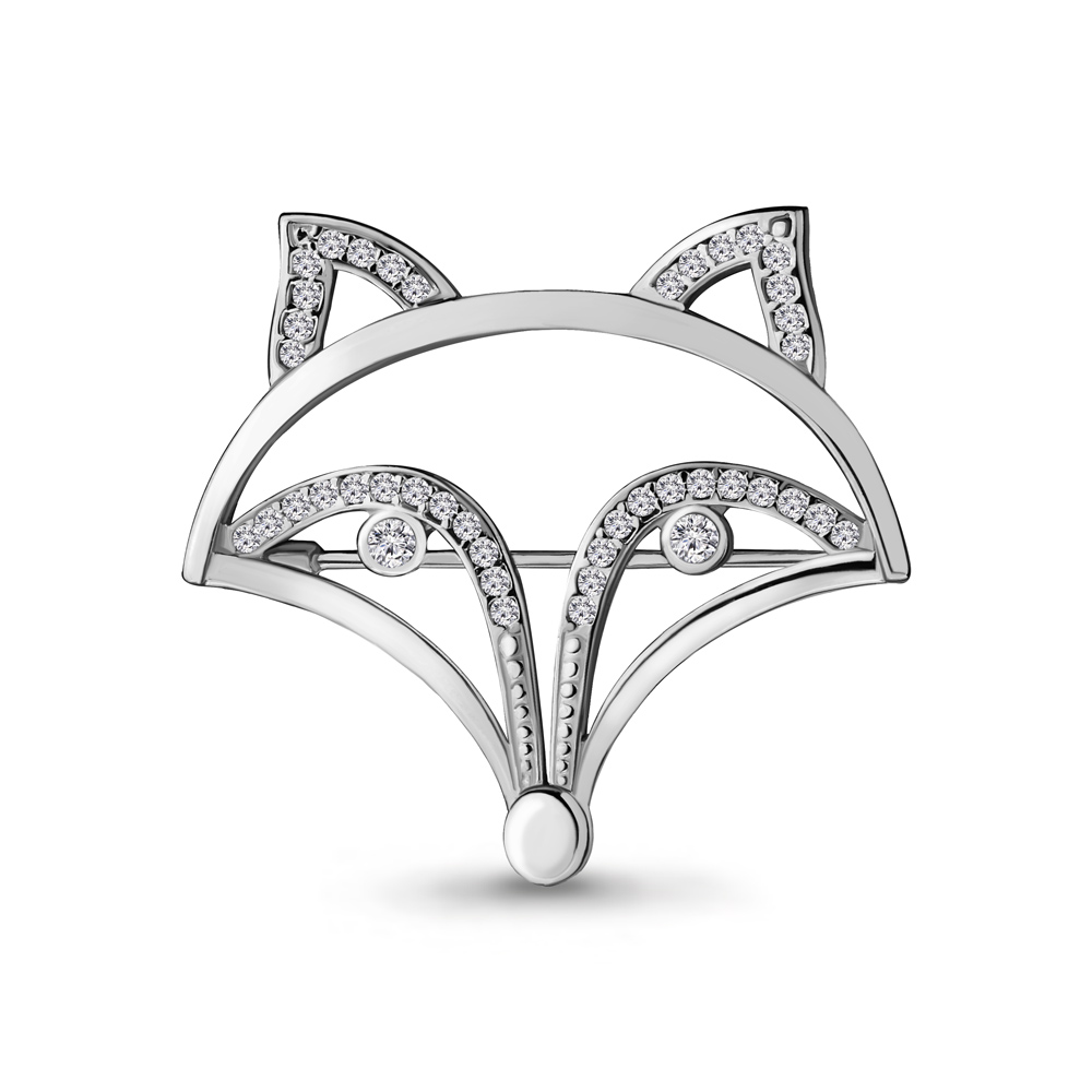 

Брошь из серебра с фианитом Aquamarine 77319А_925_р, 77319А_925_р