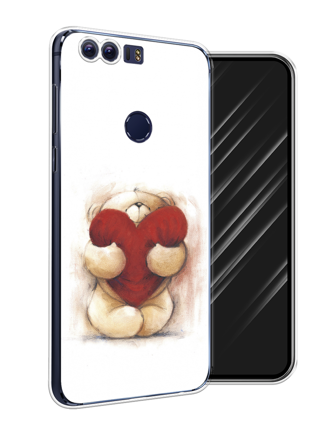 

Чехол Awog на Honor 8 "Мишка с сердцем 1", Разноцветный, 60950-6