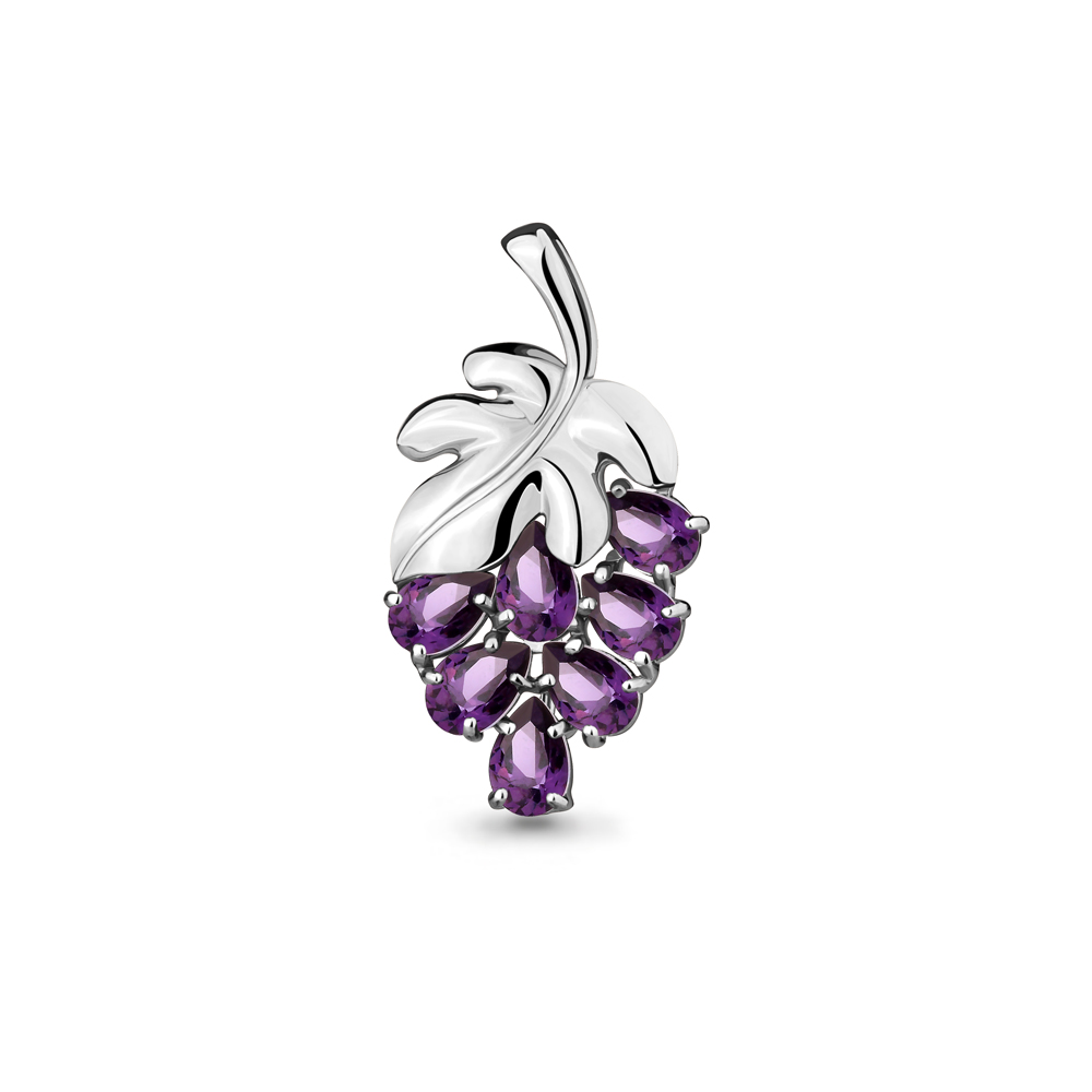 

Брошь из серебра с фианитом Aquamarine 77312С_925_р, 77312С_925_р