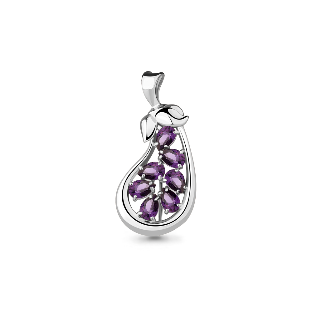 

Брошь из серебра с фианитом Aquamarine 77311С_925_р, 77311С_925_р