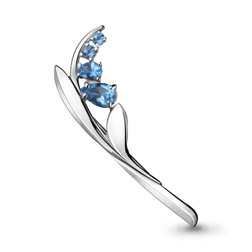 

Брошь из серебра с топазом Aquamarine 7730505_925_р, 7730505_925_р