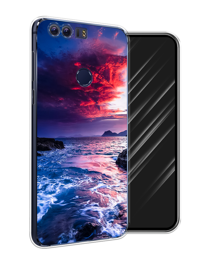 

Чехол Awog на Honor 8 "Волны 1", Разноцветный, 60950-4