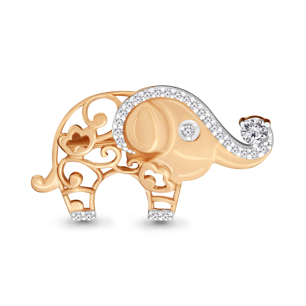 

Брошь из серебра с фианитом Aquamarine 77300А_925_з, 77300А_925_з