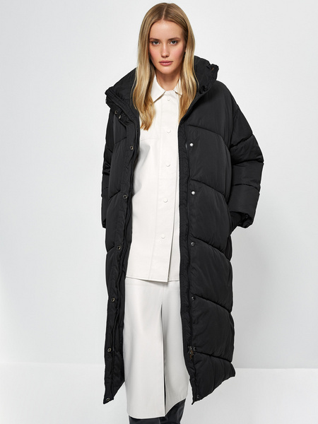 

Пальто женское ZARINA 2461441141-50 черное XL, Черный, 2461441141
