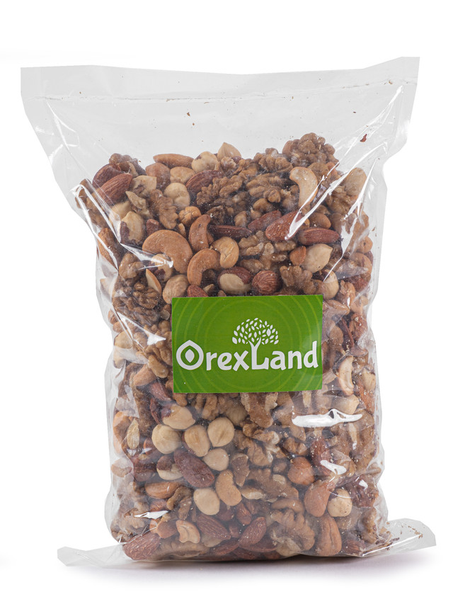 

Ореховая смесь жареная (фундук, миндаль, кешью, грецкий орех) Orexland, 1 кг