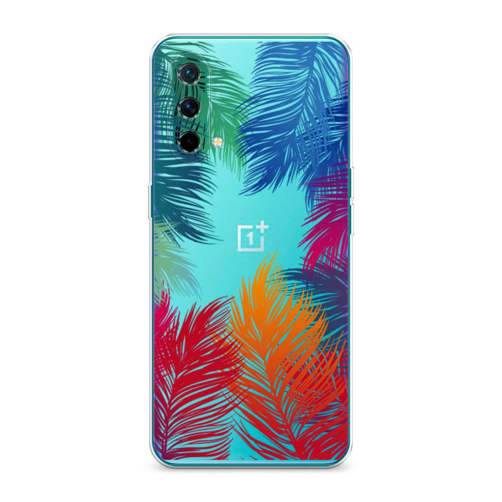 фото Чехол awog "рамка из перьев" для oneplus nord ce