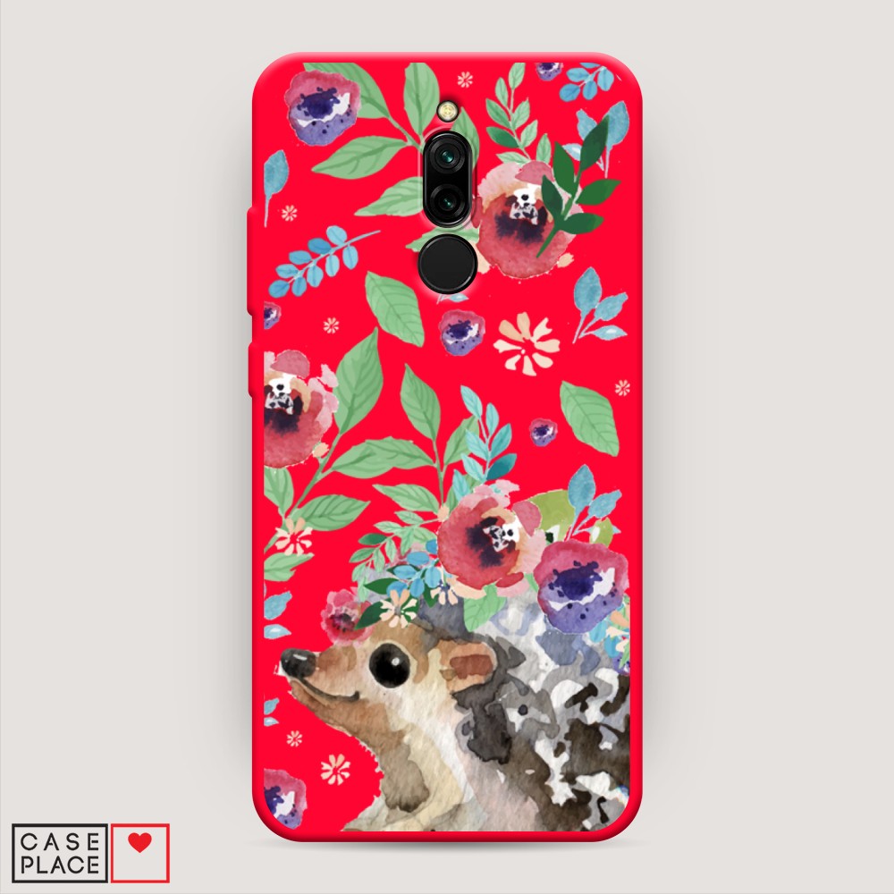 

Чехол Awog на Xiaomi Redmi 8 "Ежик в цветах акварель", Разноцветный, 37153-1