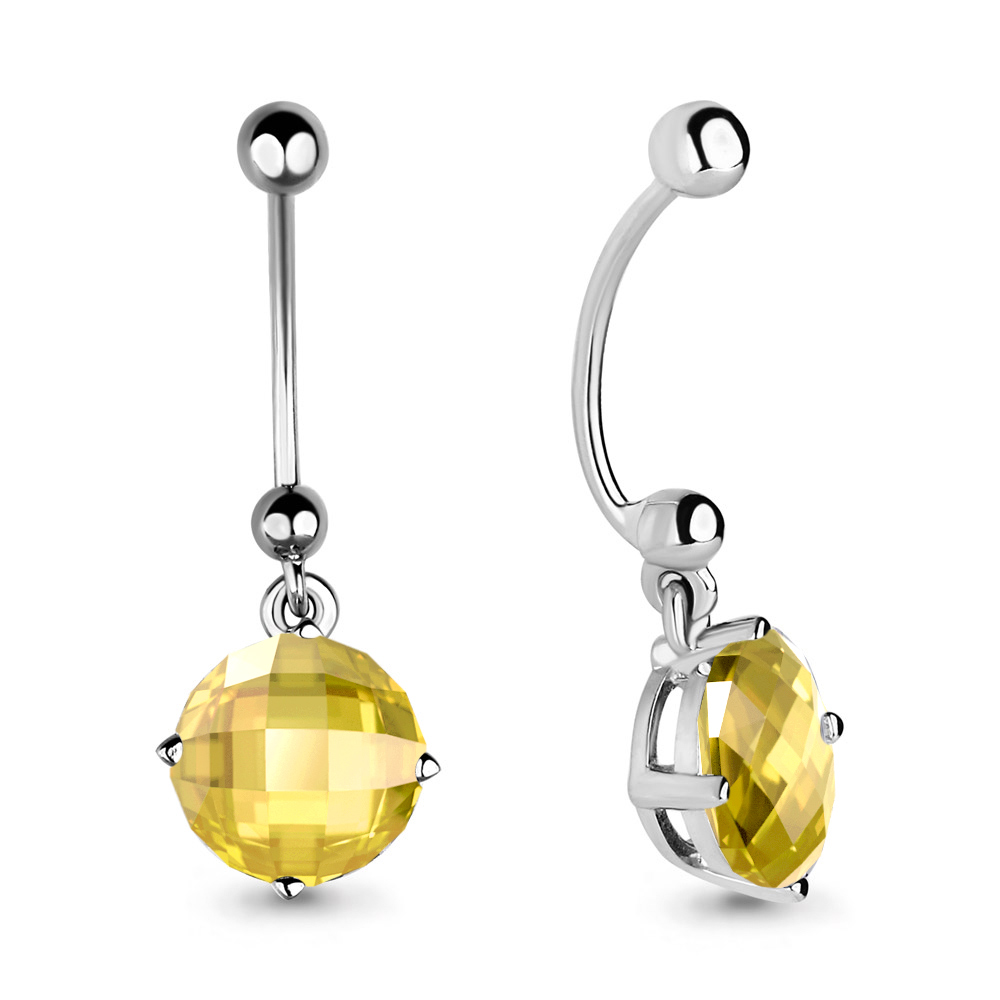 

Пирсинг из серебра с фианитом Aquamarine 75534Т_925_р, 75534Т_925_р