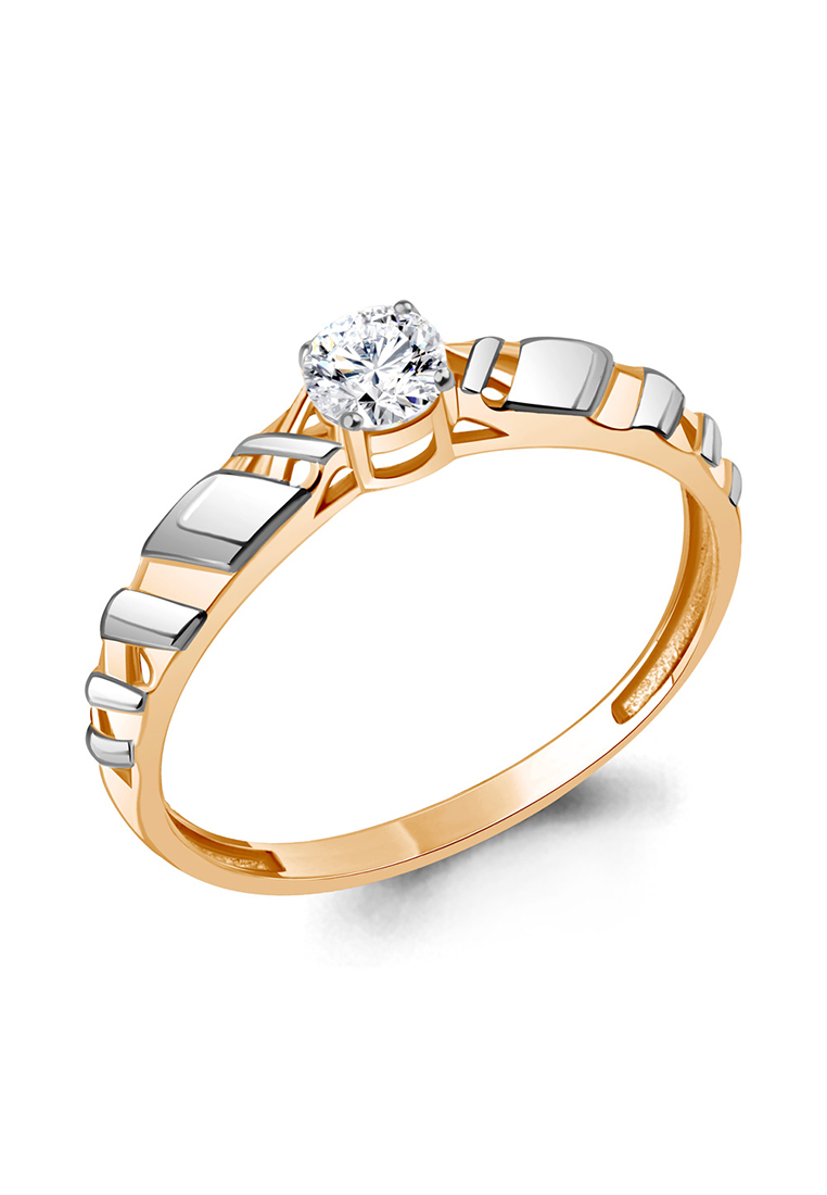 Кольцо помолвочное из серебра с фианитом р. 17 Kari Jewelry 663881.6