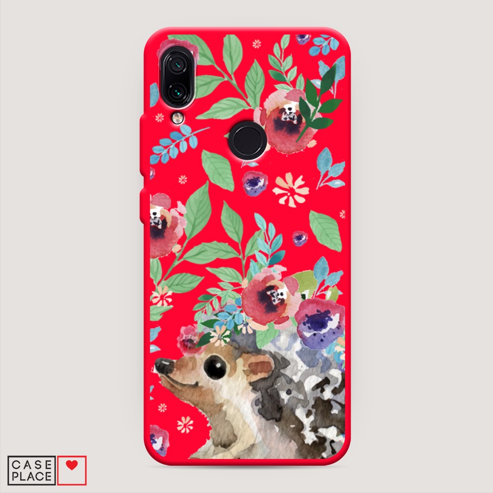 

Чехол Awog на Xiaomi Redmi 7 "Ежик в цветах акварель", Разноцветный, 35053-1