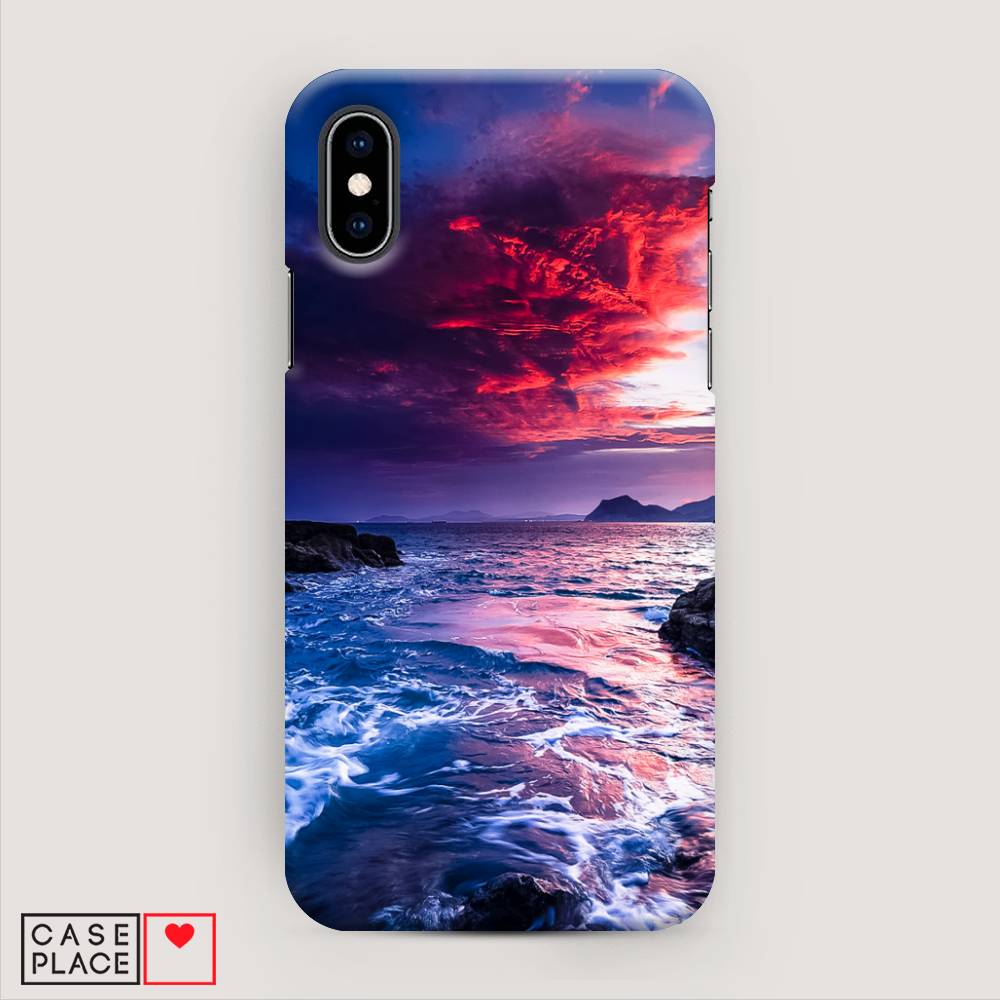

Пластиковый чехол "Волны 1" на Apple iPhone X (10), 11020-3