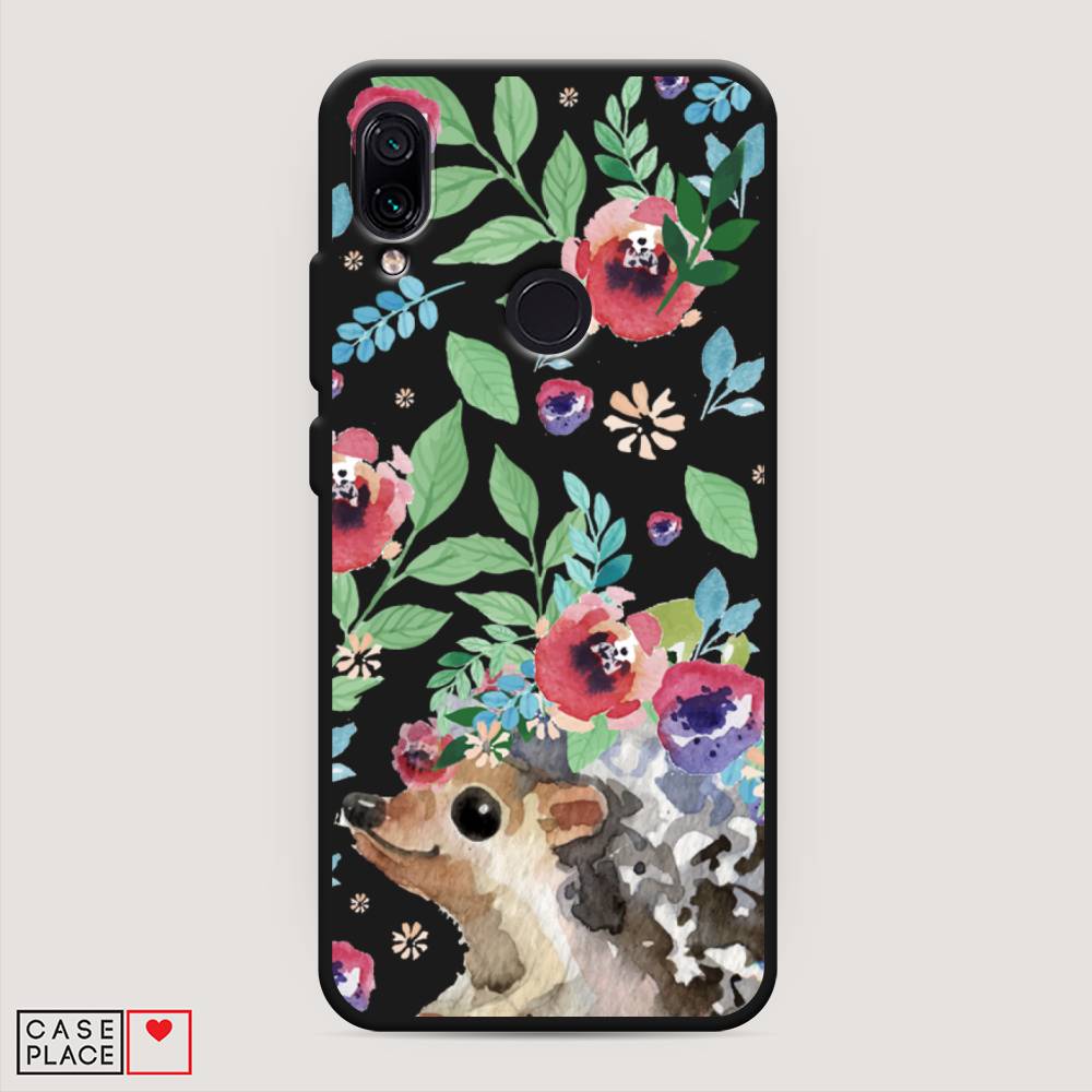 

Чехол Awog на Xiaomi Redmi 7 "Ежик в цветах акварель", Разноцветный, 35052-1