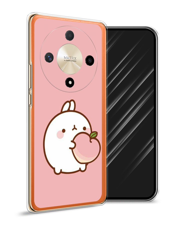 

Чехол Awog на Honor X9B "Кролик с персиком", Розовый;бежевый, 6122550-1