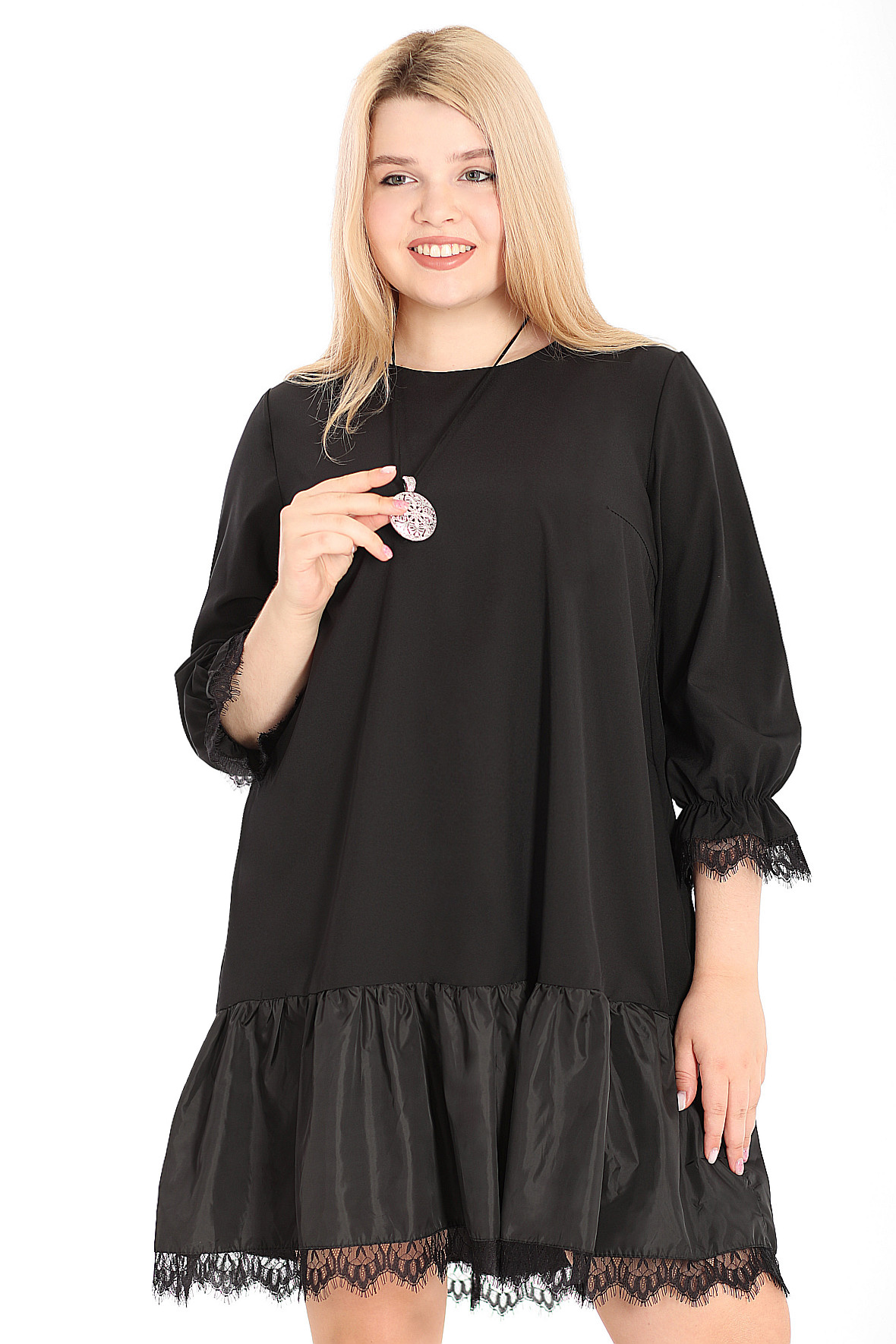 

Платье женское AlmondShop К-2021 5239.С1 черное 48 RU, Черный, К-2021 5239.С1