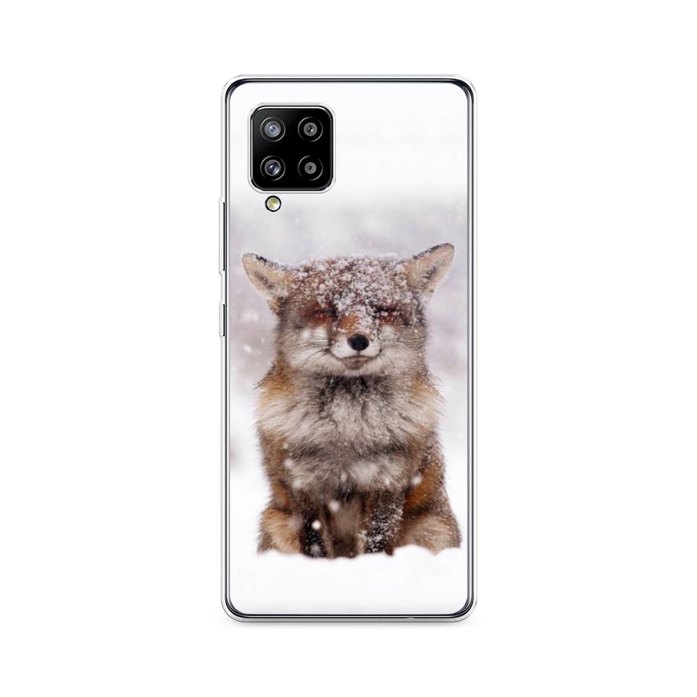 

Чехол на Samsung Galaxy A42 "Зимняя лиса", Белый;серый;коричневый, 2101750-1