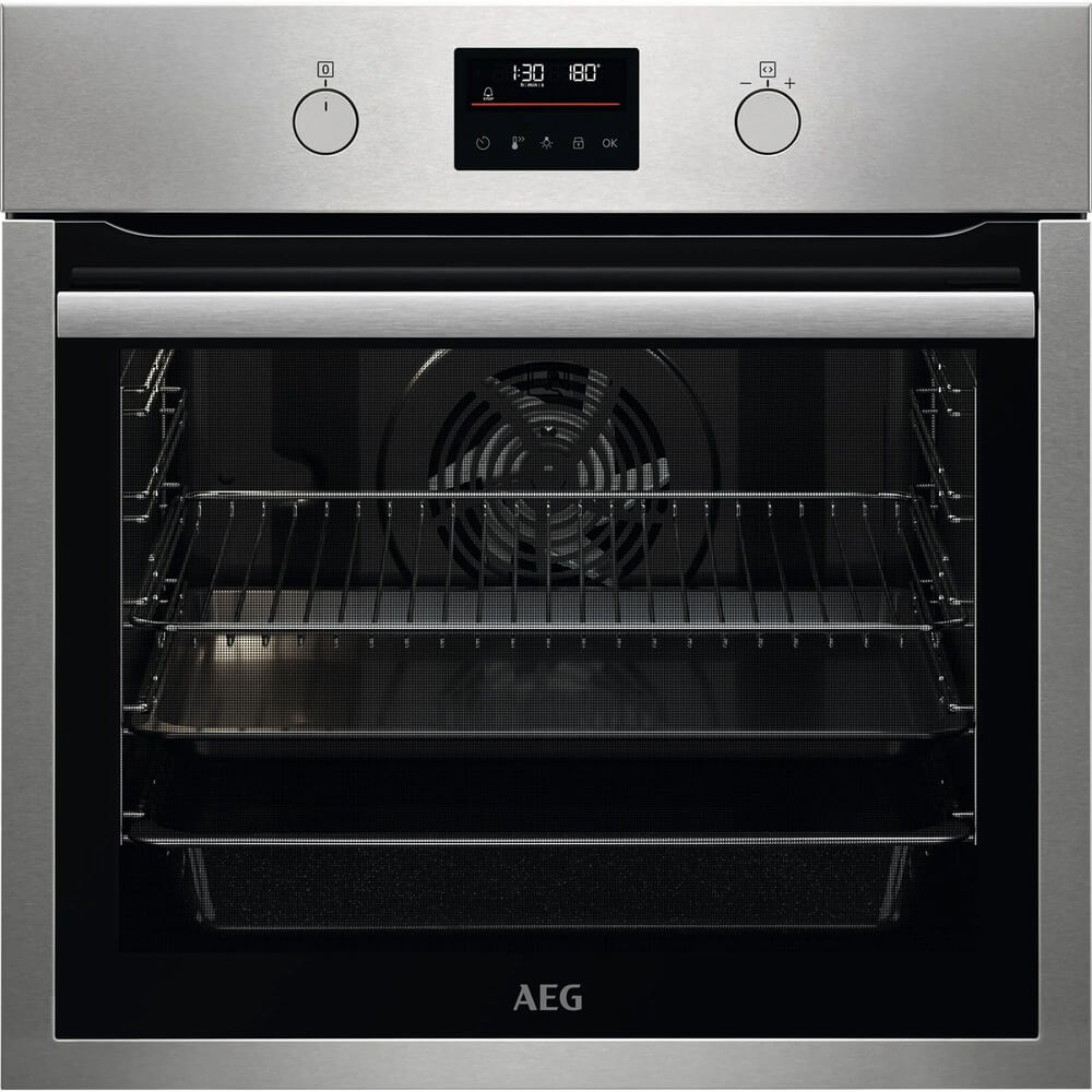 

Встраиваемый электрический духовой шкаф AEG BPS351161M серебристый, BPS351161M