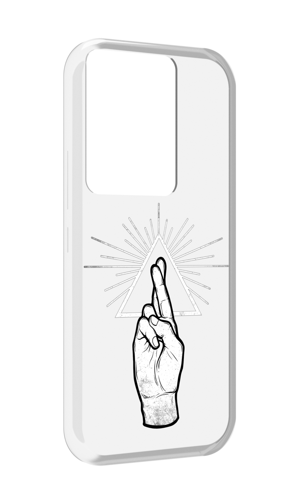 

Чехол MyPads черно белая рука для Itel Vision 3 Plus / Itel P38 Pro, Прозрачный, Tocco
