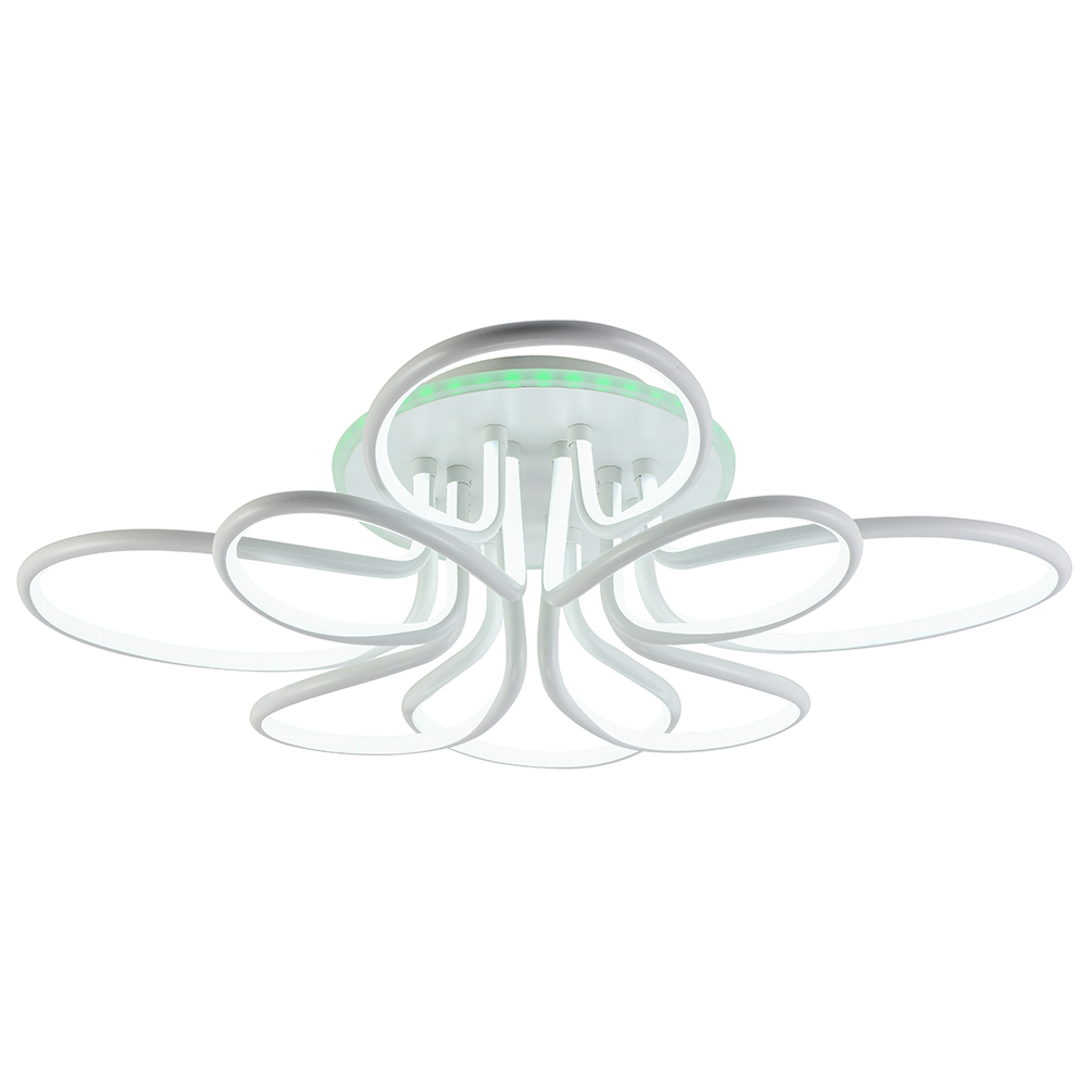 

Потолочная светодиодная люстра Profit Light 6009/4+4A WHT 224W+8W RGB диммируемая с ПДУ, 6009/4+4A