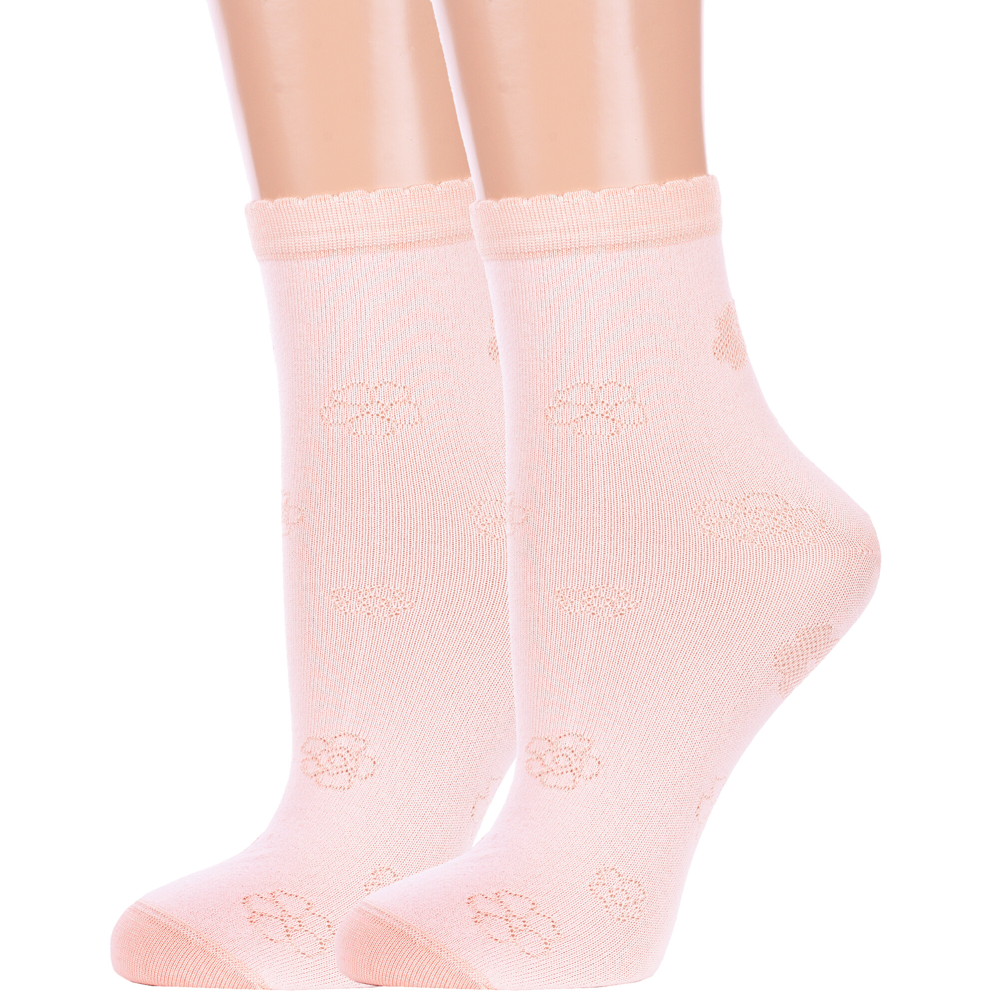 Комплект носков женских LorenzLine 2-Б9 розовых 23, 2 пары