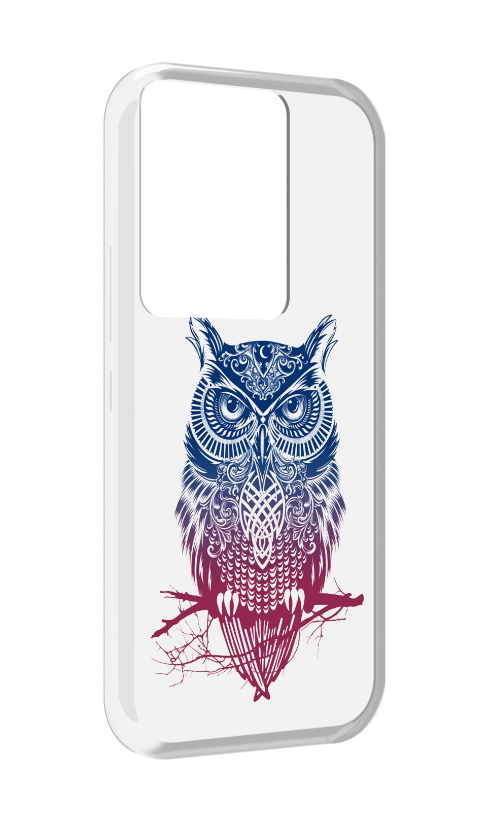 

Чехол MyPads хиппи сова для Itel Vision 3 Plus / Itel P38 Pro, Прозрачный, Tocco