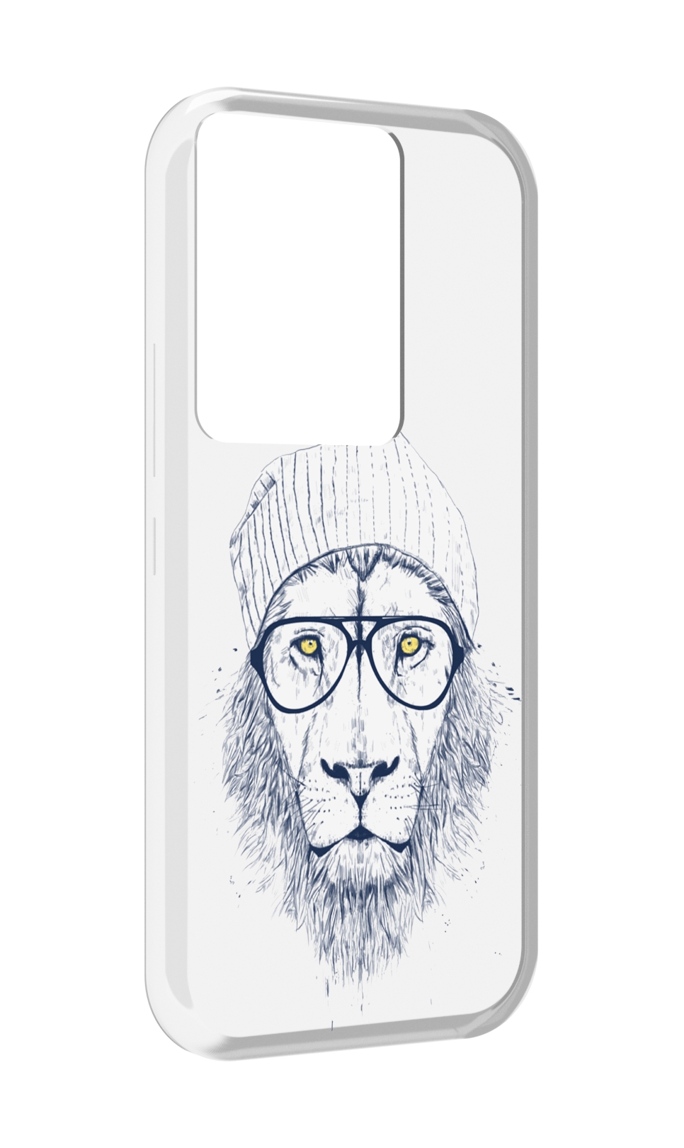 

Чехол MyPads хиппи лев для Itel Vision 3 Plus / Itel P38 Pro, Прозрачный, Tocco