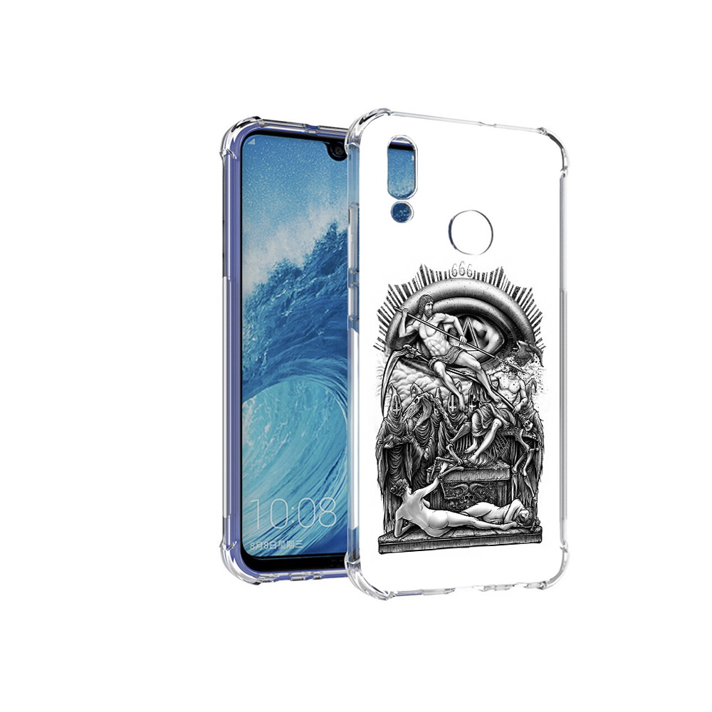 

Чехол MyPads Tocco для Huawei P Smart (2019) оракул черно белый, Прозрачный, Tocco