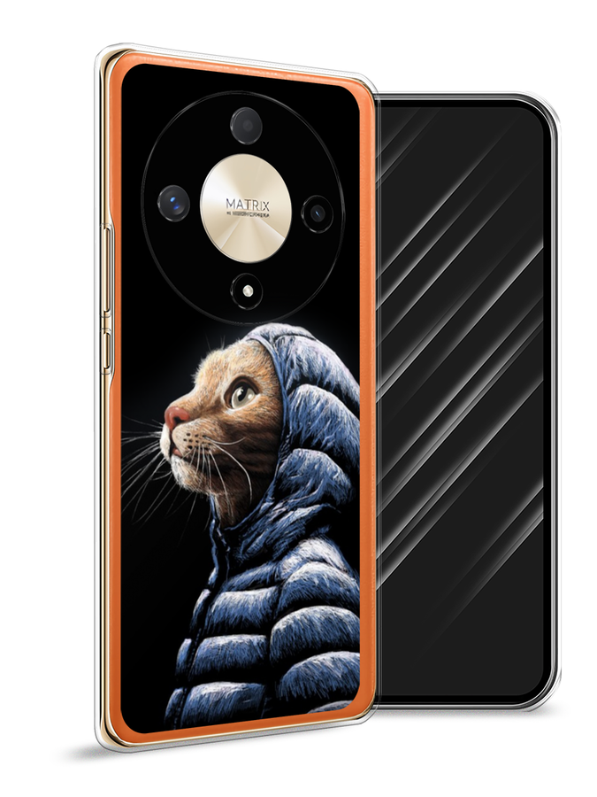 

Чехол Awog на Honor X9B "Кот в капюшоне", Черный;бежевый;синий, 6122550-1