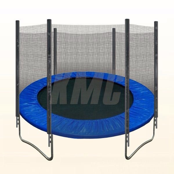 фото Батут с защитной сеткой кмс trampoline 6 1,8 м синий kms-sport