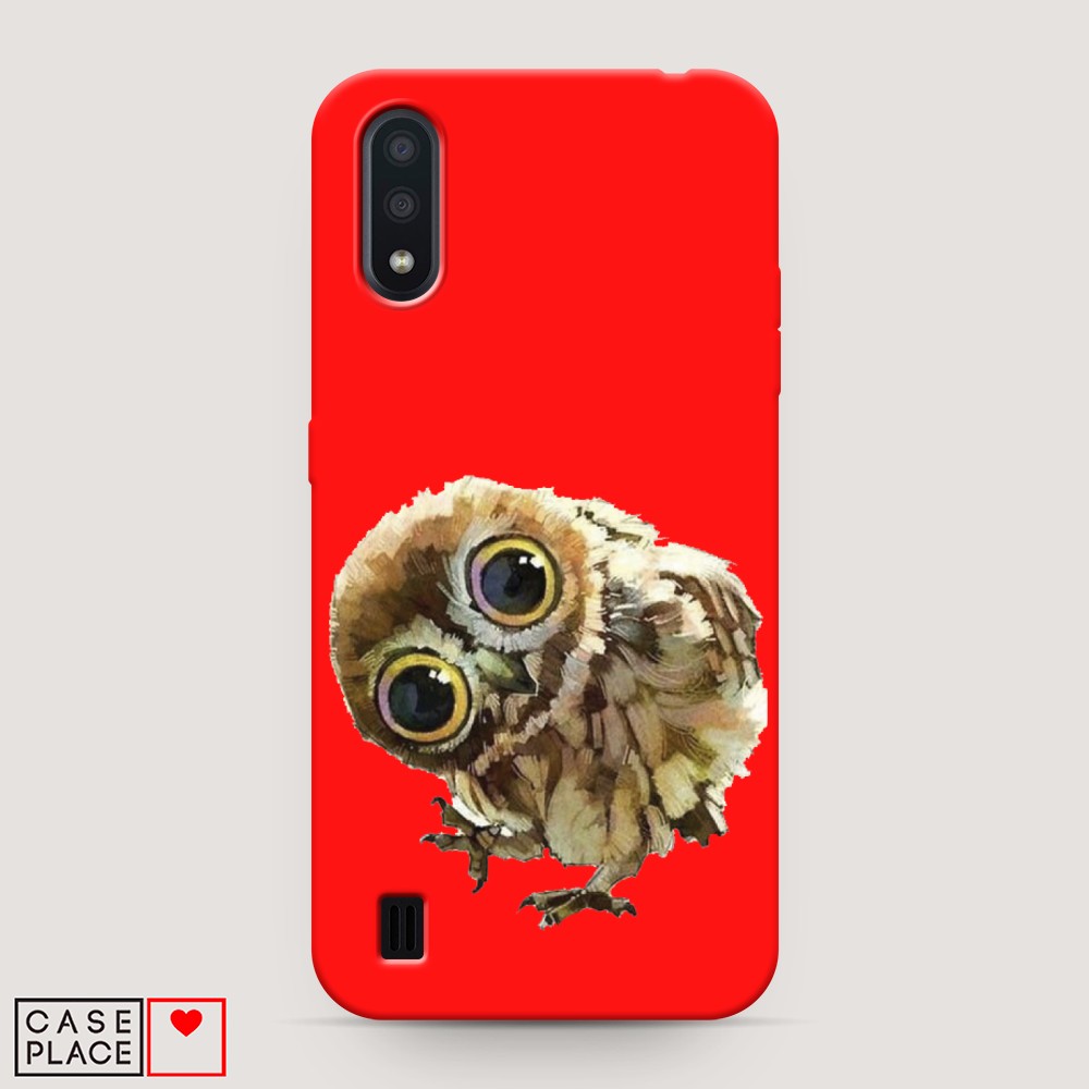 

Чехол Awog на Samsung Galaxy A01 "Любопытный совенок", Разноцветный, 29553-1