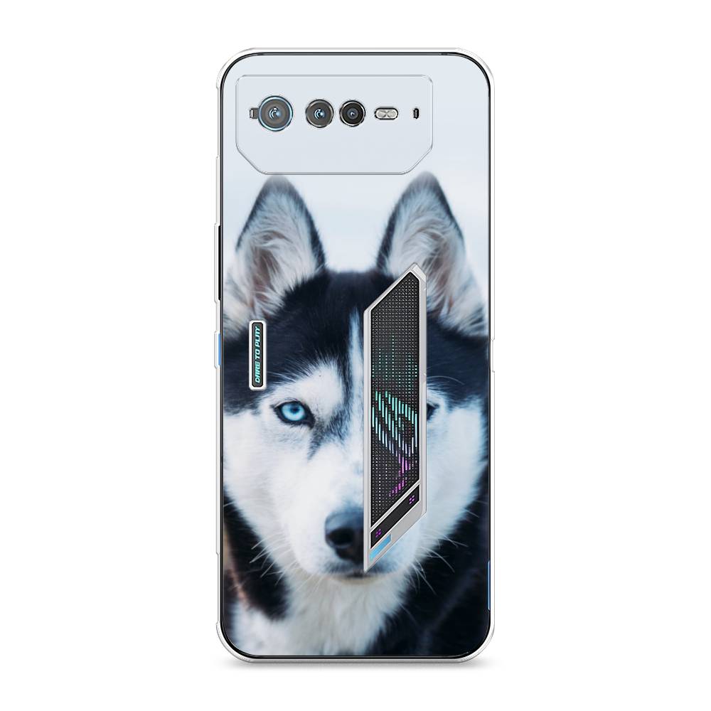 

Чехол для Asus ROG Phone 6 "Хаски 2", Синий;белый, 44650-1