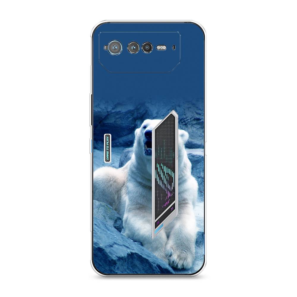 

Чехол для Asus ROG Phone 6 "Белый медведь", Голубой;белый, 44650-1