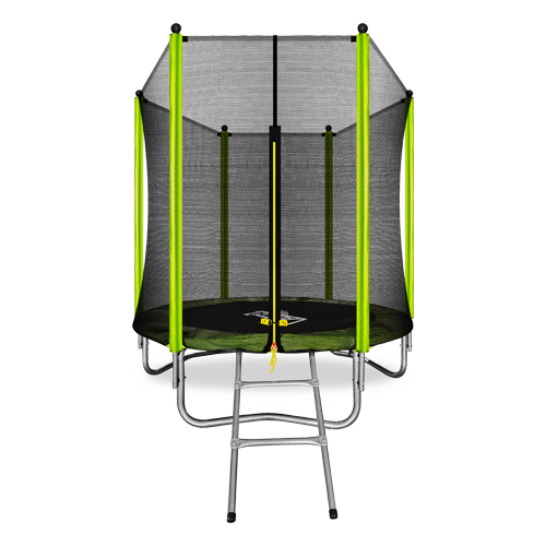 фото Arland батут 6ft с внешней страховочной сеткой и лестницей (light green) (светло-зеленый)