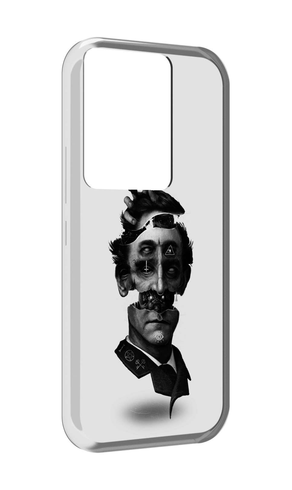 

Чехол MyPads страшное лицо абстракция для Itel Vision 3 Plus / Itel P38 Pro, Прозрачный, Tocco