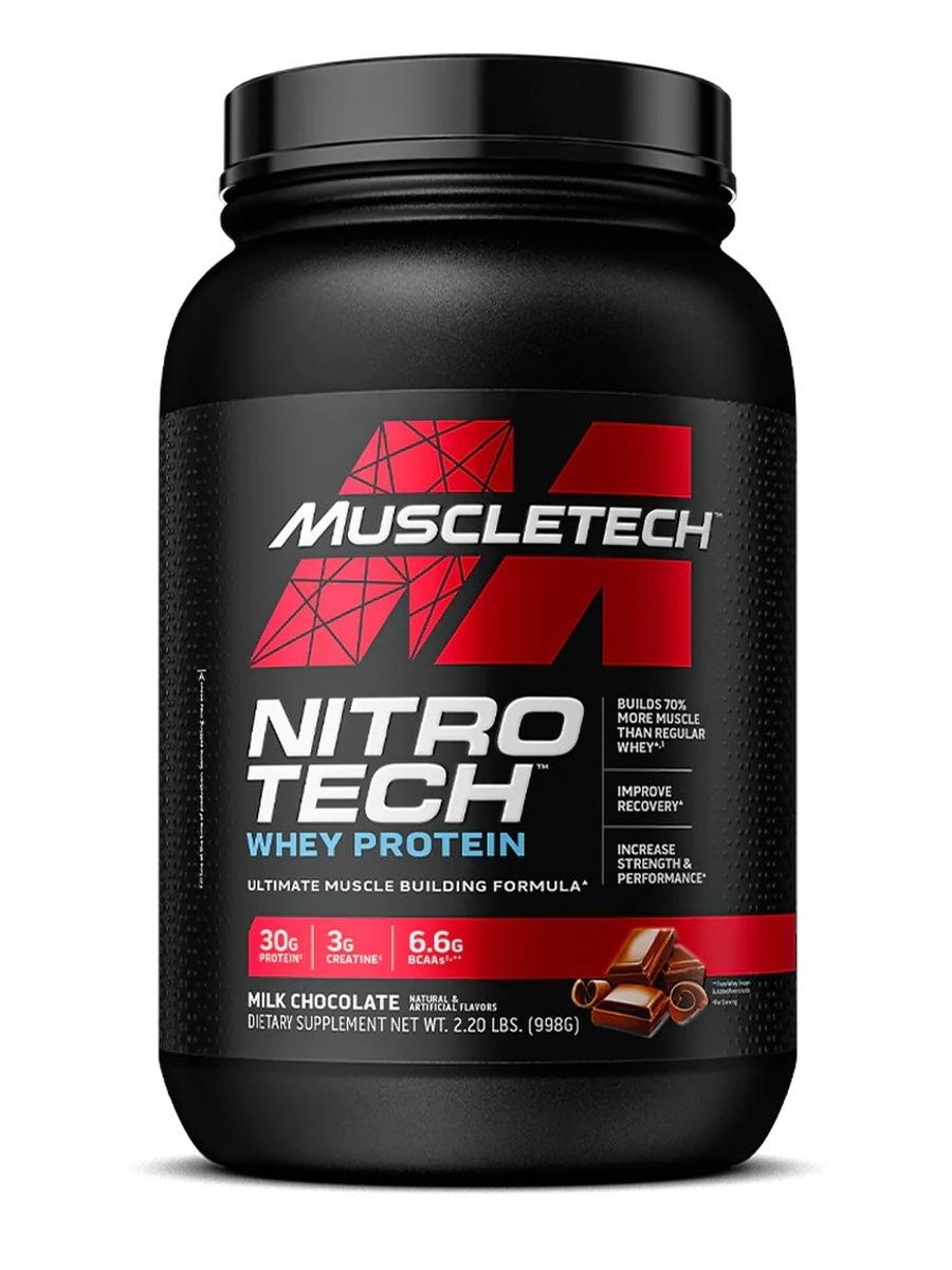 Протеин MuscleTech, Nitro Tech Whey Protein, 2.2lbs (Молочный шоколад)