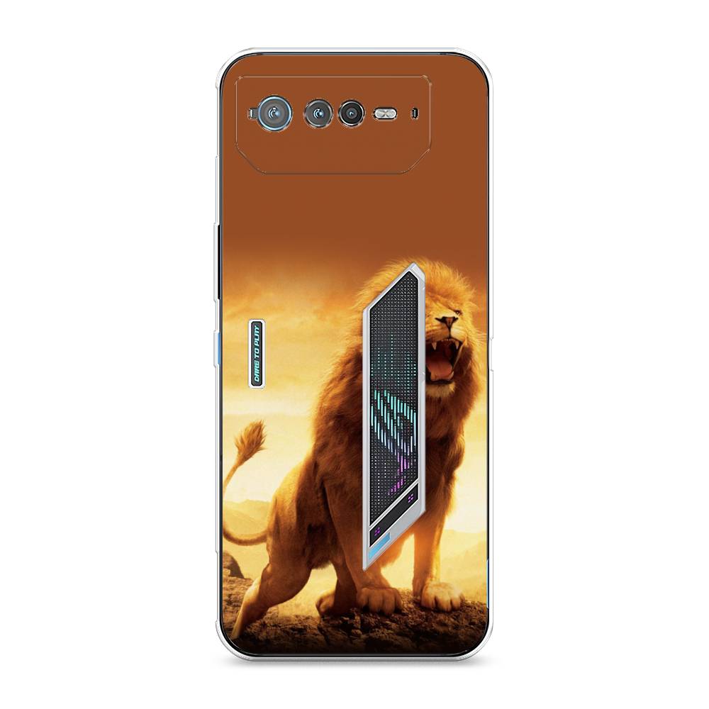 

Чехол для Asus ROG Phone 6 "Львиный рык", Коричневый;желтый;оранжевый, 44650-1