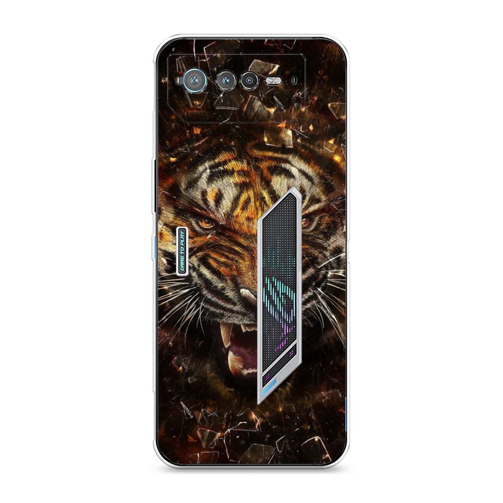 

Чехол для Asus ROG Phone 6 "Тигр осколки", Оранжевый;серый;черный, 44650-1