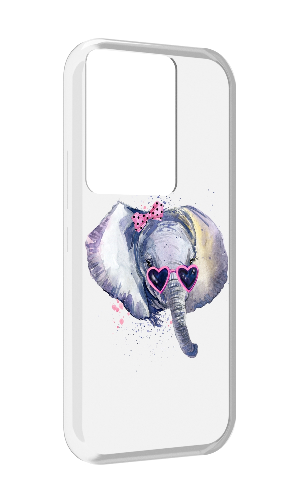 

Чехол MyPads слоник в очках для Itel Vision 3 Plus / Itel P38 Pro, Прозрачный, Tocco