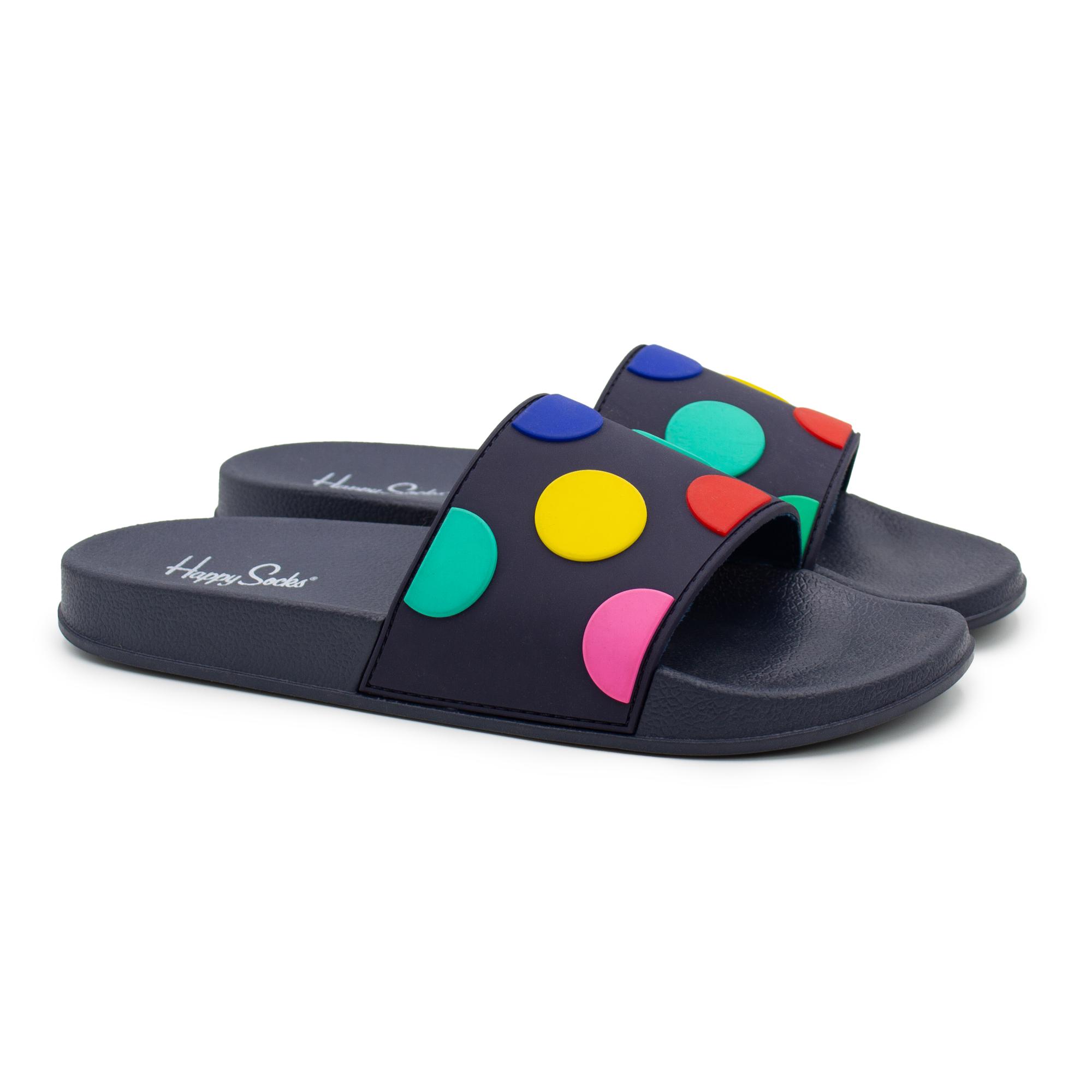 

Шлепанцы мужские Happy socks shoes Pool Slider Dot SDT114 синие 42.5 EU, Pool Slider Dot SDT114