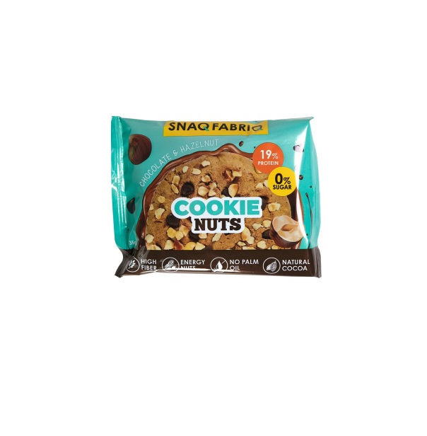 фото Snaq fabriq snaq fabriq, протеиновое печенье cookie nuts, 9х35г шоколад-фундук