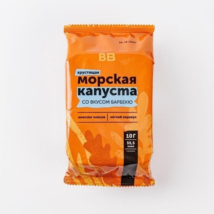 

Морская капуста ВкусВилл хрустящая со вкусом барбекю 10 г