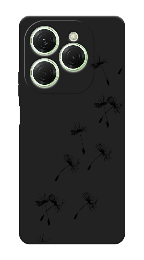 

Чехол Awog на Tecno Spark 20 Pro "Летящие одуванчики", Черный, 304852-1