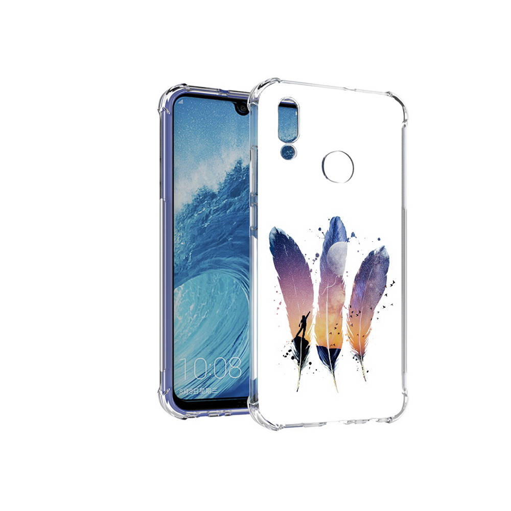 

Чехол MyPads Tocco для Huawei P Smart (2019) небесные перья, Прозрачный, Tocco