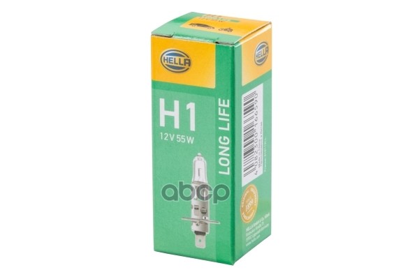 

8GH 002 089-351_лампа (H1) 55W 12V P14.5S галогенная увеличенный срок службы Long Life\