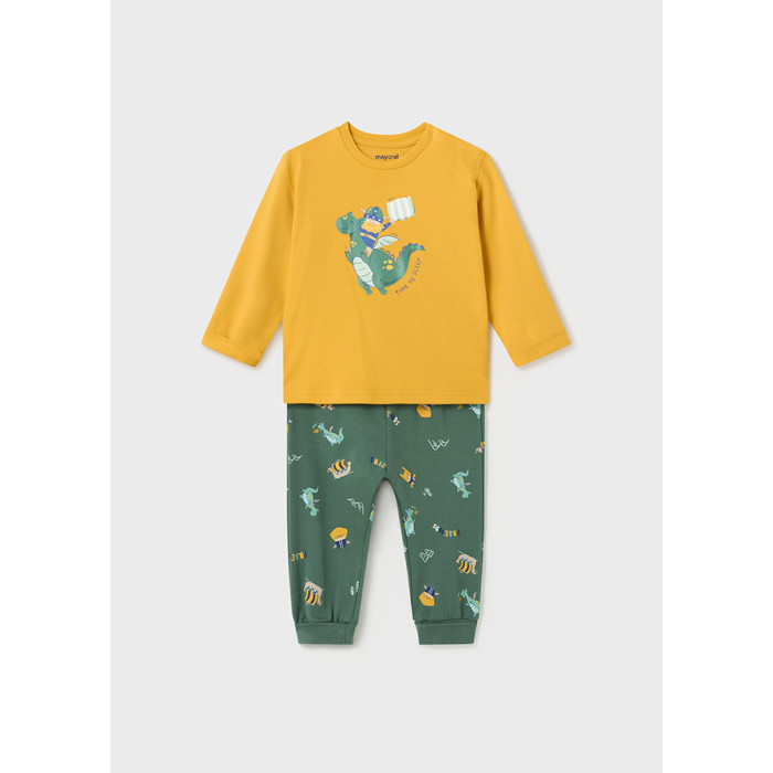 Пижама детская Mayoral 2774, зеленый, 80 mayoral пижама для мальчика футболка шорты 3795