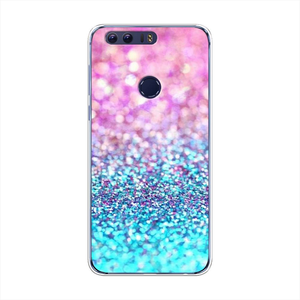 

Чехол Awog "Розово-голубые глиттеры рисунок" для Honor 8