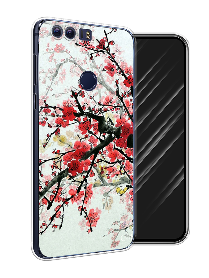 

Чехол Awog на Honor 8 "Сакура", Разноцветный, 60950-4