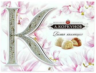 

Конфеты шоколадные А.Коркунов Белая коллекция ассорти 189 г