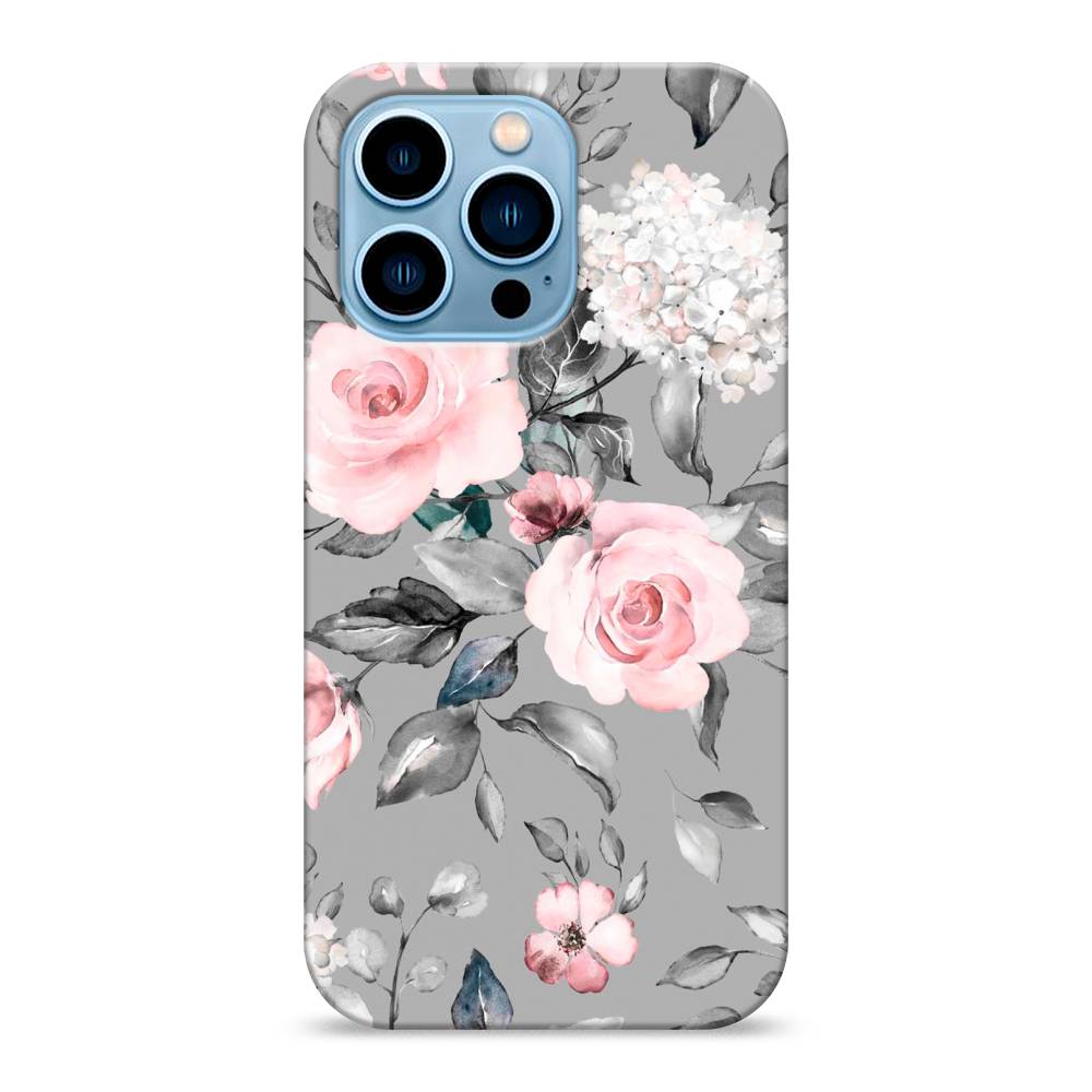

Пластиковый чехол "Розы на сером" на Apple iPhone 13 Pro, 14320-6