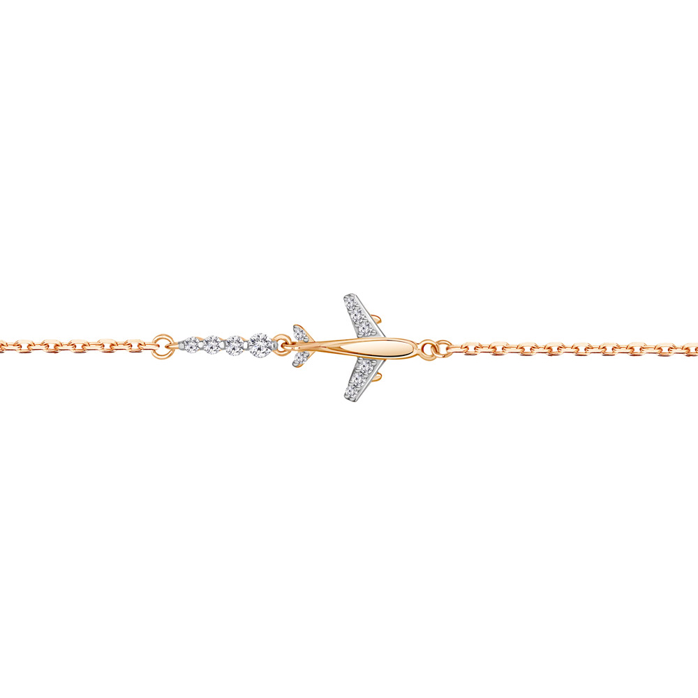

Браслет из серебра с фианитом р. 15 Aquamarine 74640А_925_з, 74640А_925_з